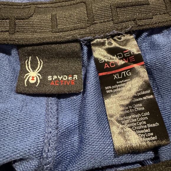 Spyder Mens Jogger Pant Pull On Drawstring Athleisure Gorpcore Blue Size XL KL - Picture 2 of 6